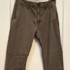 Vintage Fox Racing Pants Mens 31 Brown Chino Cotton Back Pockets.